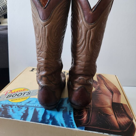 Primeboots Cowboy Western Boots Brown size 37 - Picture 10 of 14